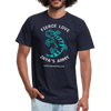 Zaya Gecko White Mens T - navy