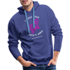 Zaya Butterfly White Hoodie - royal blue