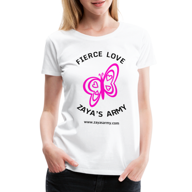 Zaya Butterfly Womens T-Shirt - white