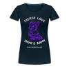 Zaya Cockatoo White Womens T-Shirt - deep navy