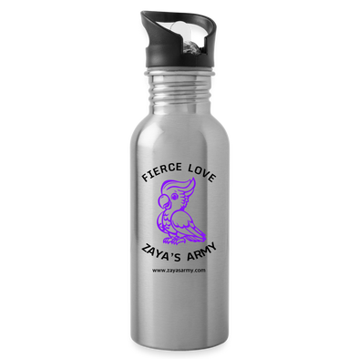 Zaya Cockatoo Water Bottle - silver