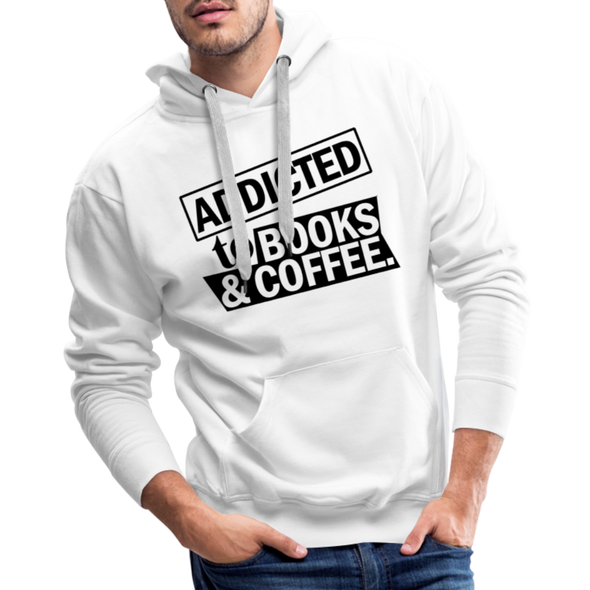 Addicted to Books & Coffee - Hoodie - white