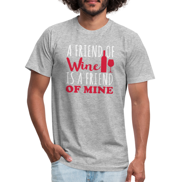 A Friend Of Wine Mine - Men - heather gray