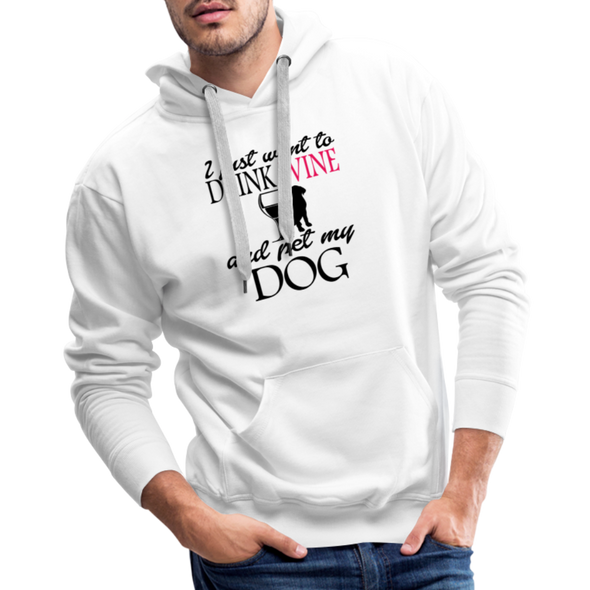 I Just Want To Drink Wine Pet Dog - Hoodie - white