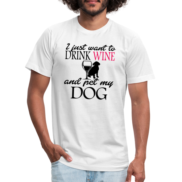 I Just Want To Drink Wine Pet Dog - Men - white