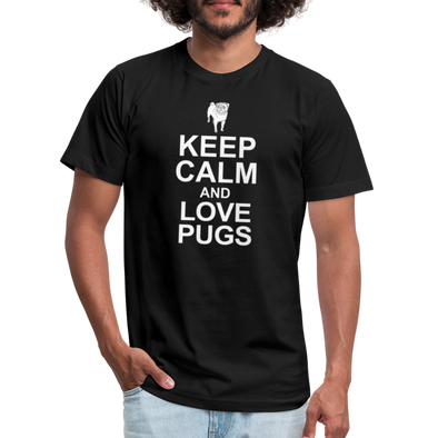 Keep Calm & Love Pugs - Men - black