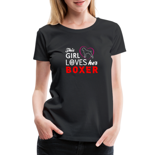 This Girl Loves Her Boxer - Women - black