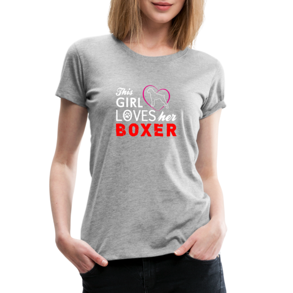 This Girl Loves Her Boxer - Women - GRAY