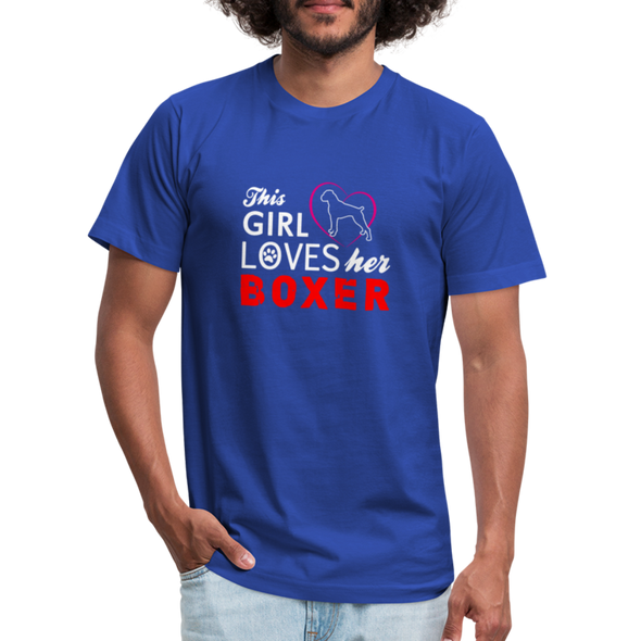 This Girl Loves Her Boxer - Men - ROYAL BLUE