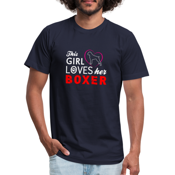 This Girl Loves Her Boxer - Men - navy