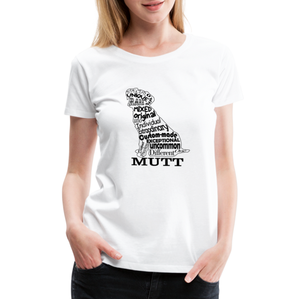 Mutt Words - Women - WHITE
