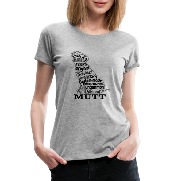 Mutt Words - Women - GRAY