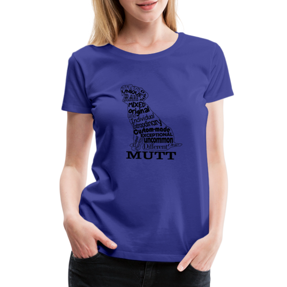 Mutt Words - Women - ROYAL BLUE