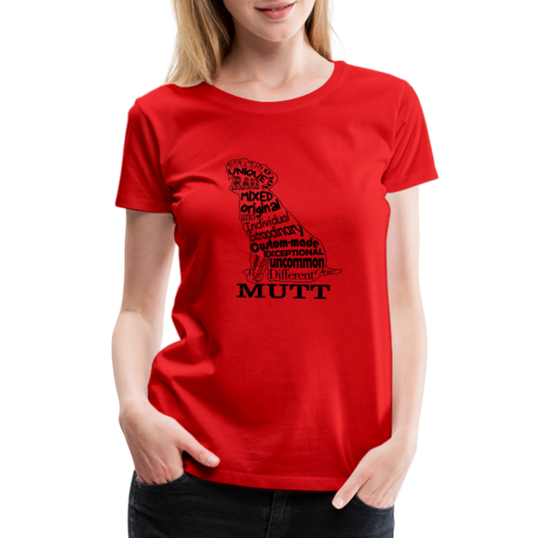 Mutt Words - Women - RED