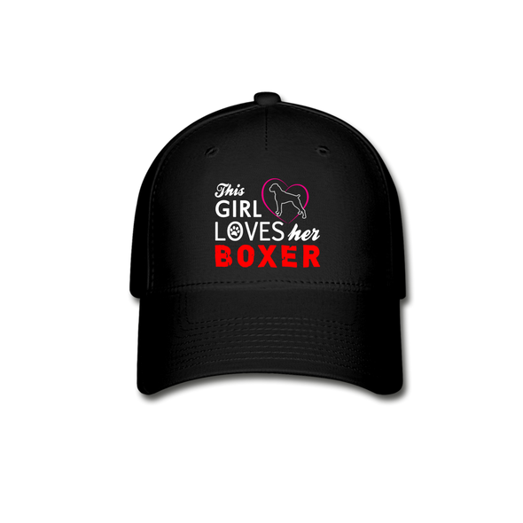 This Girl Loves Her Boxer - Hat - black