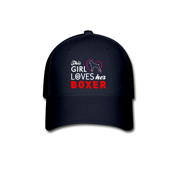 This Girl Loves Her Boxer - Hat - navy