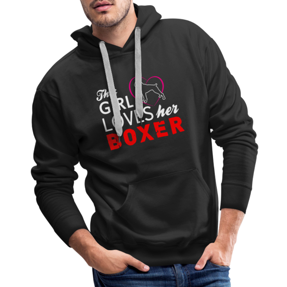 This Girl Loves Her Boxer - Hoodie - black