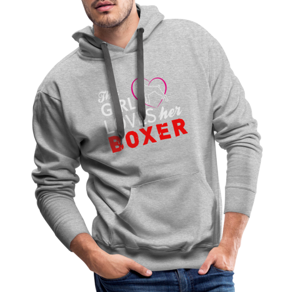 This Girl Loves Her Boxer - Hoodie - GRAY