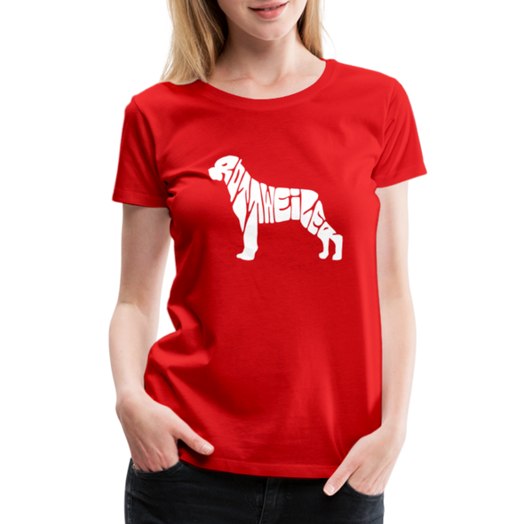 Rottweiler Letters - Women - RED
