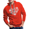 Dog Paw Heart2 - Hoodie - RED