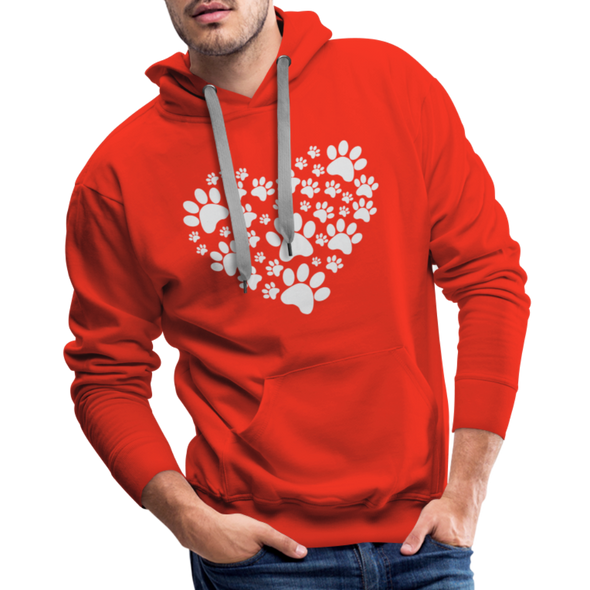 Dog Paw Heart2 - Hoodie - RED