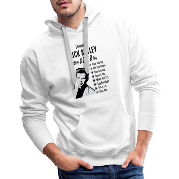 Things Rick Astley Will Never Do WH2 - Hoodie - WHITE