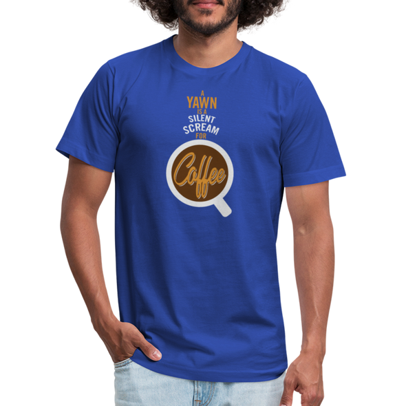 A Yawn Is A Silent Scream For Coffee2 - Men - royal blue